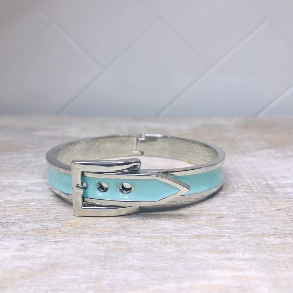 Enamel Spring Closure Belt Buckle Bracelet